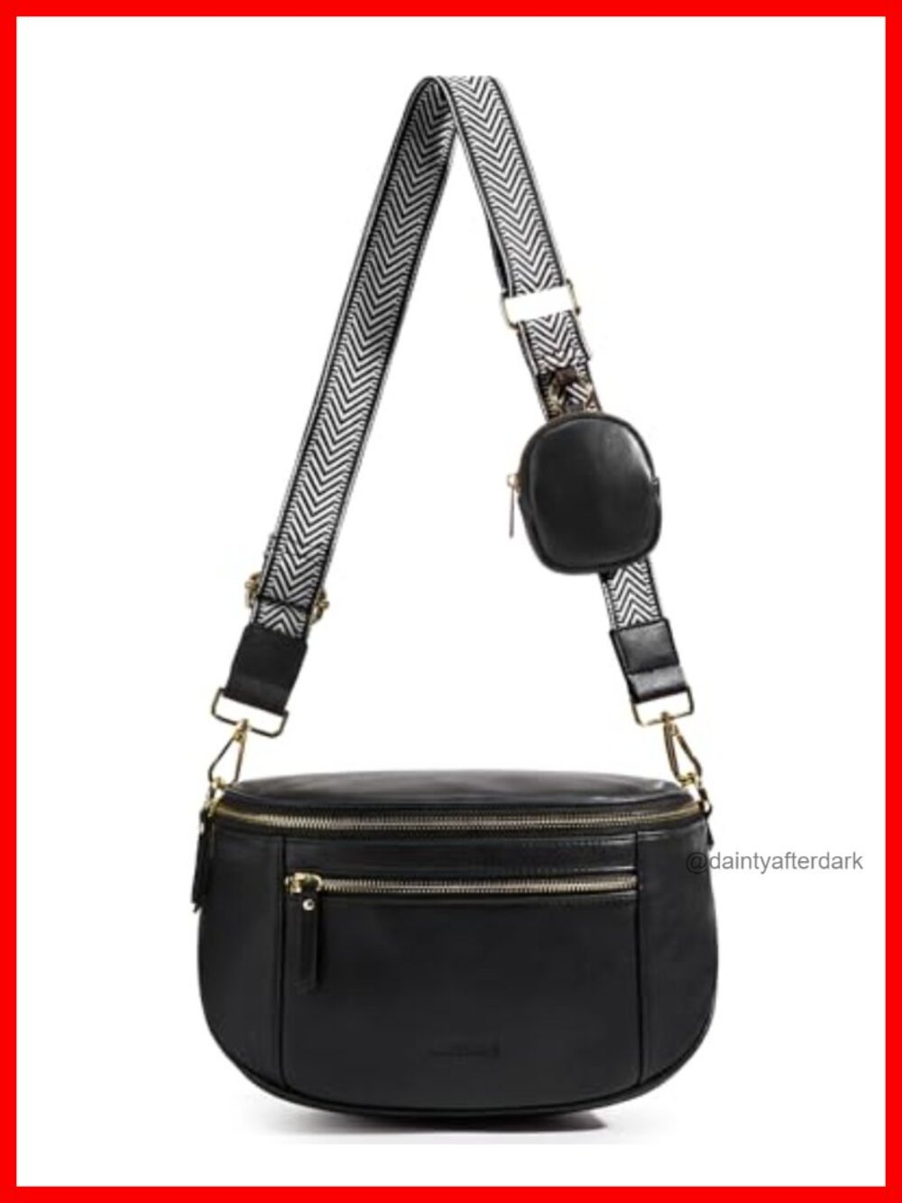 Vegan Leather Crossbody Bag RFID Blocking Travel Purse